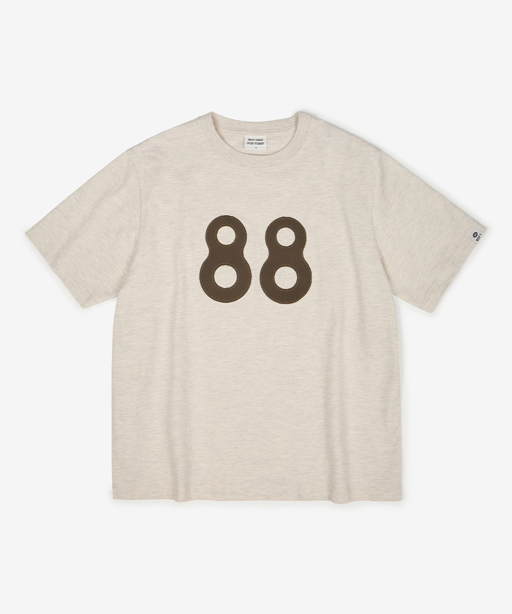 vintage 88 аппликация вышивка футболка (2Color)