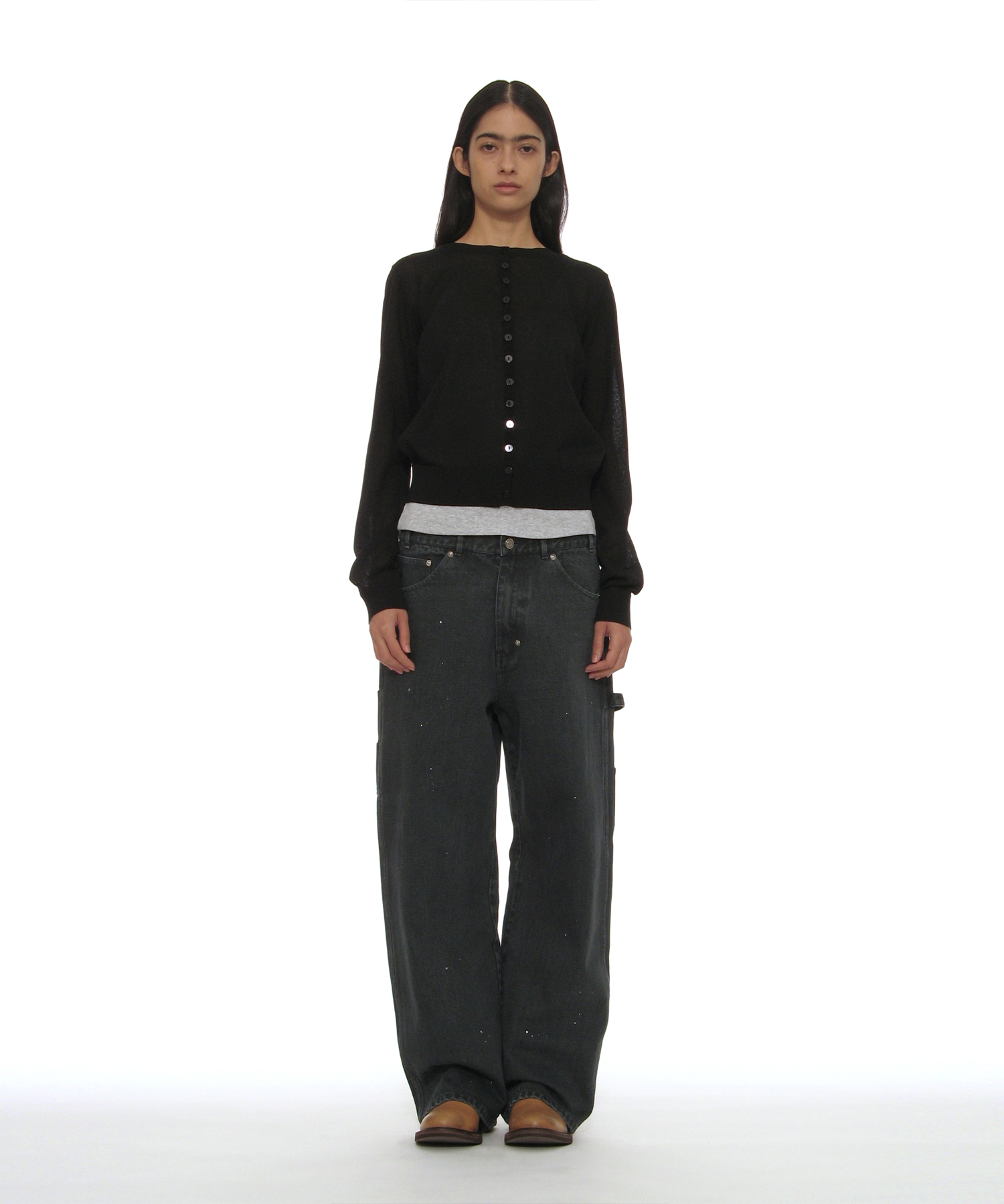 WASHED UTILITY PANTS_NAVY