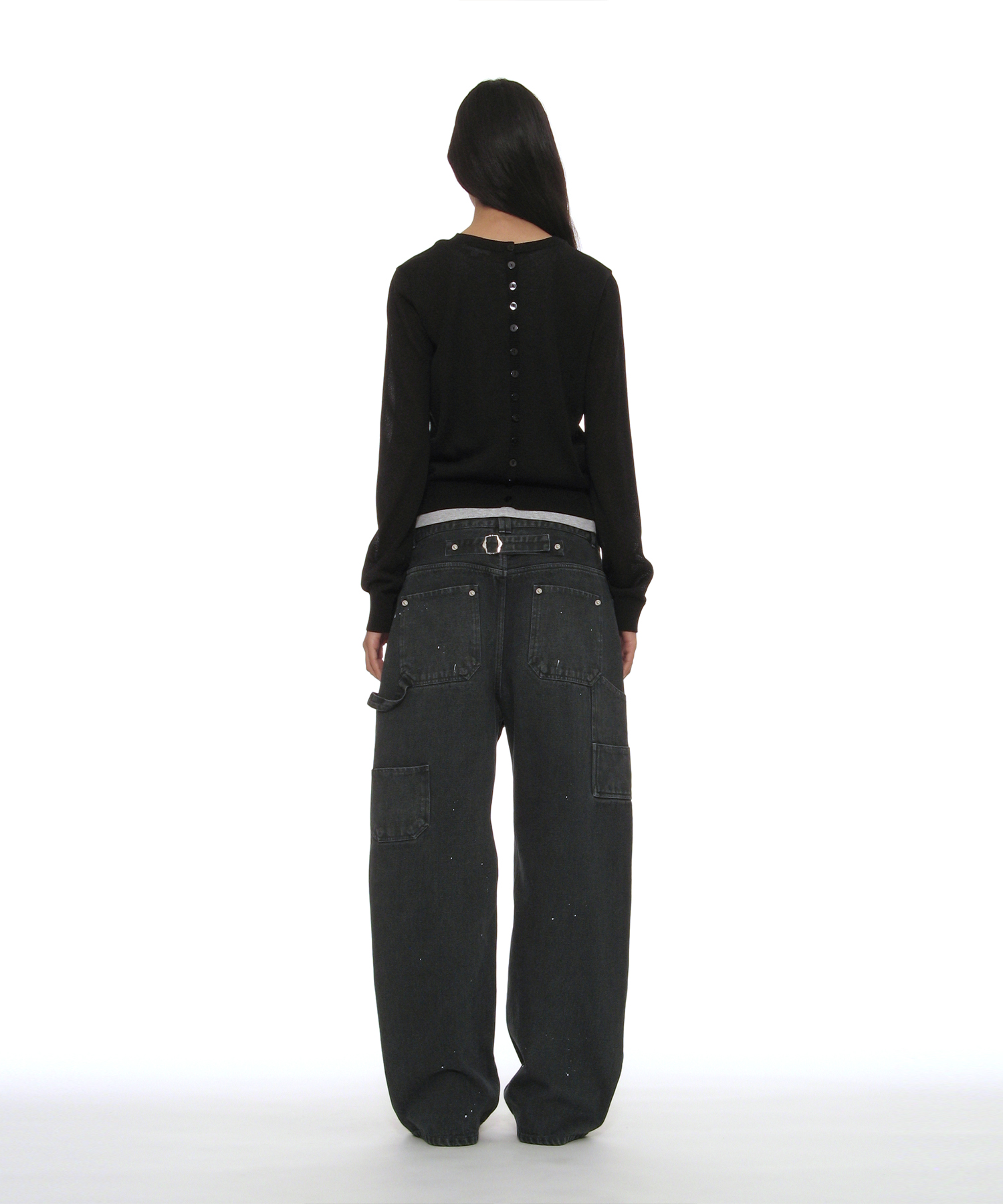 WASHED UTILITY PANTS_NAVY
