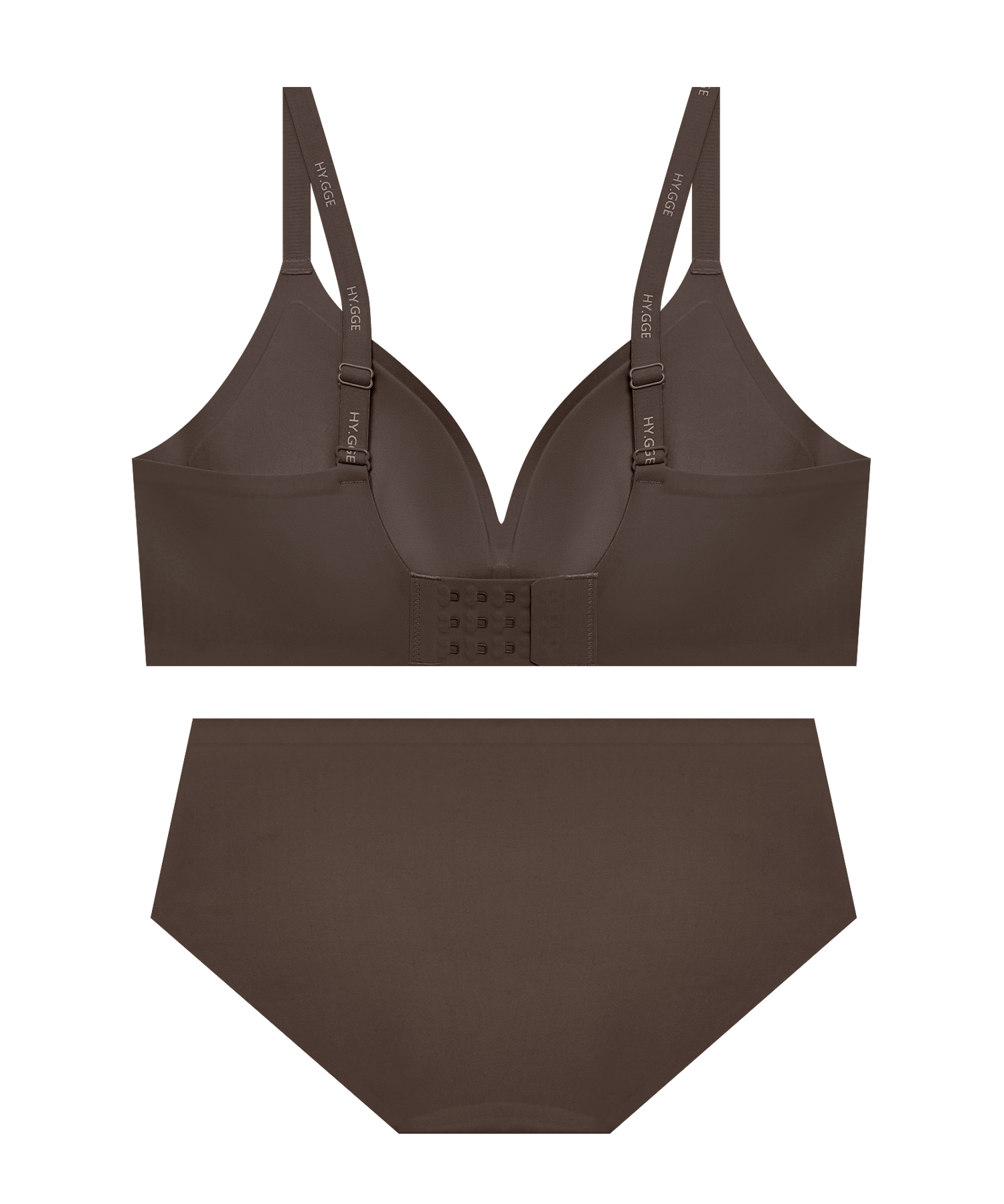Бесшовный комплект: бюстгальтер и трусики Deep Brown