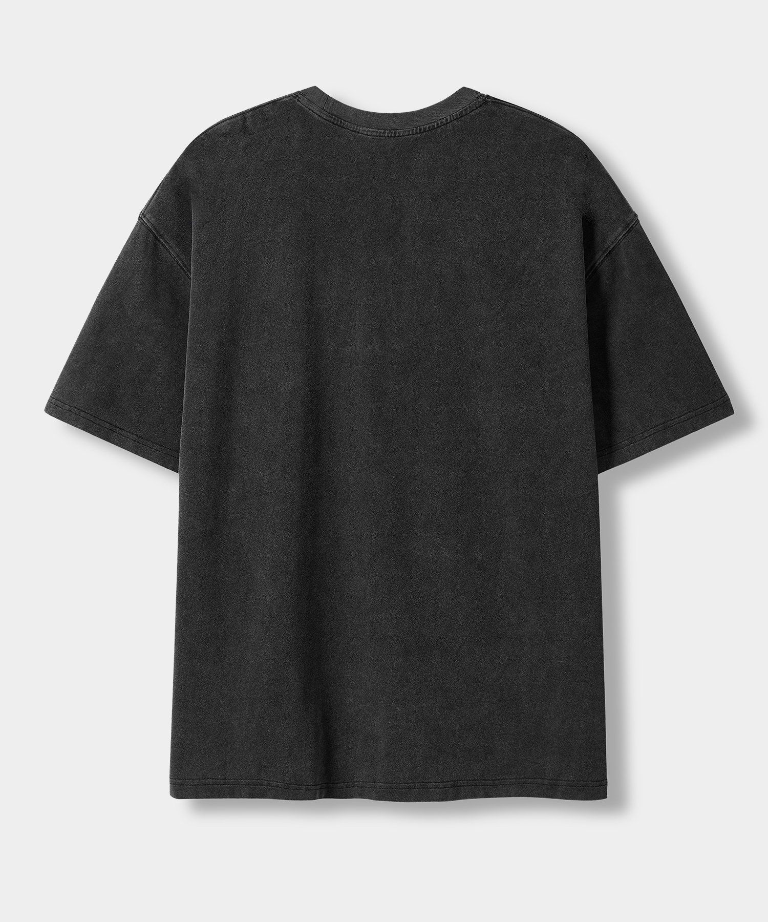 VLAD VINTAGE ROSE SEMI-CROP T-SHIRT_PIGMENT CHARCOAL