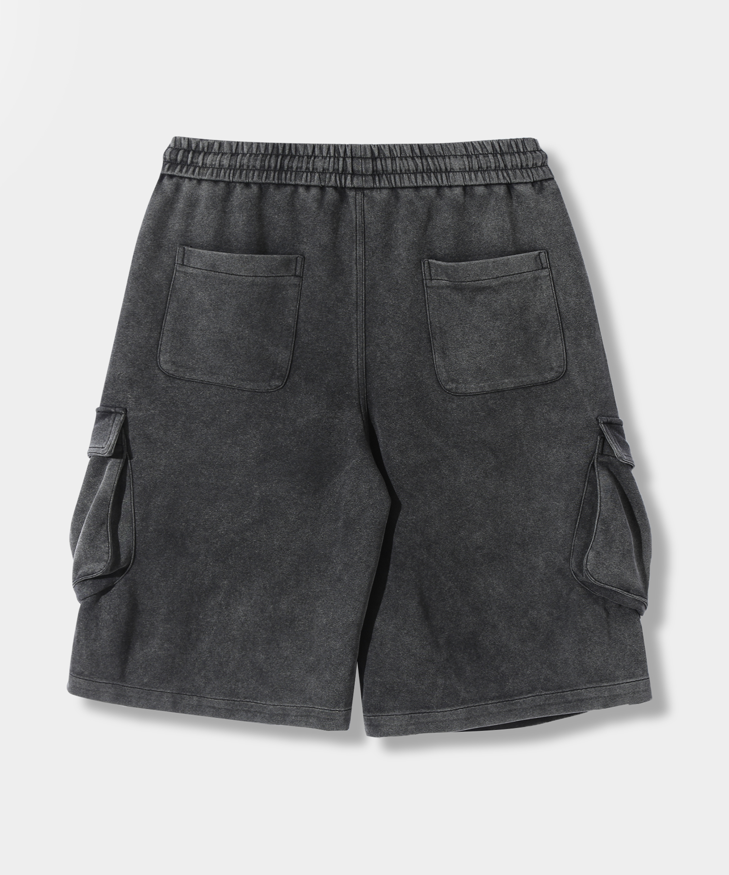 ONE-TUCK BERMUDA CARGO SWEAT PANTS 3 COLOR