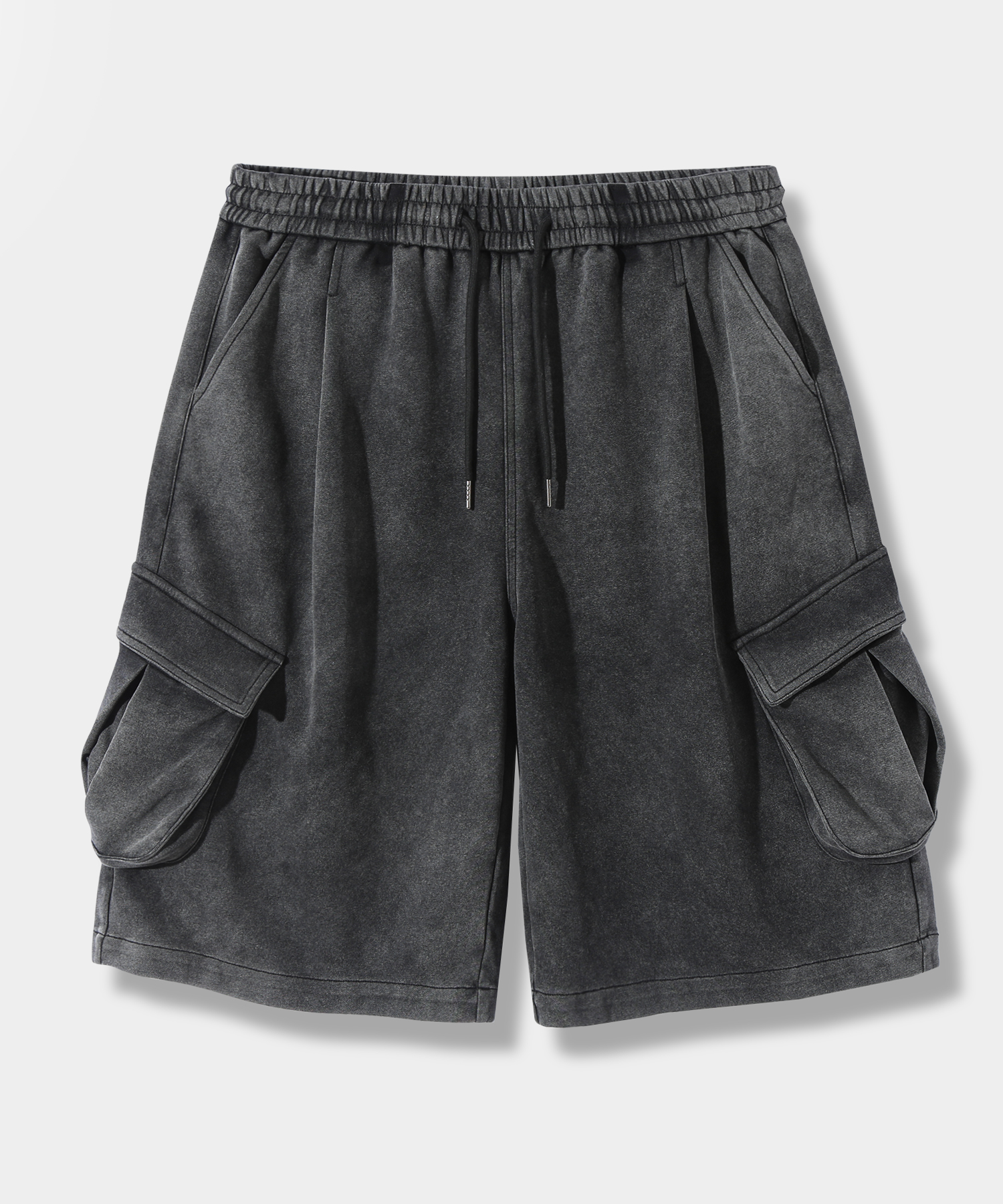 ONE-TUCK BERMUDA CARGO SWEAT PANTS 3 COLOR