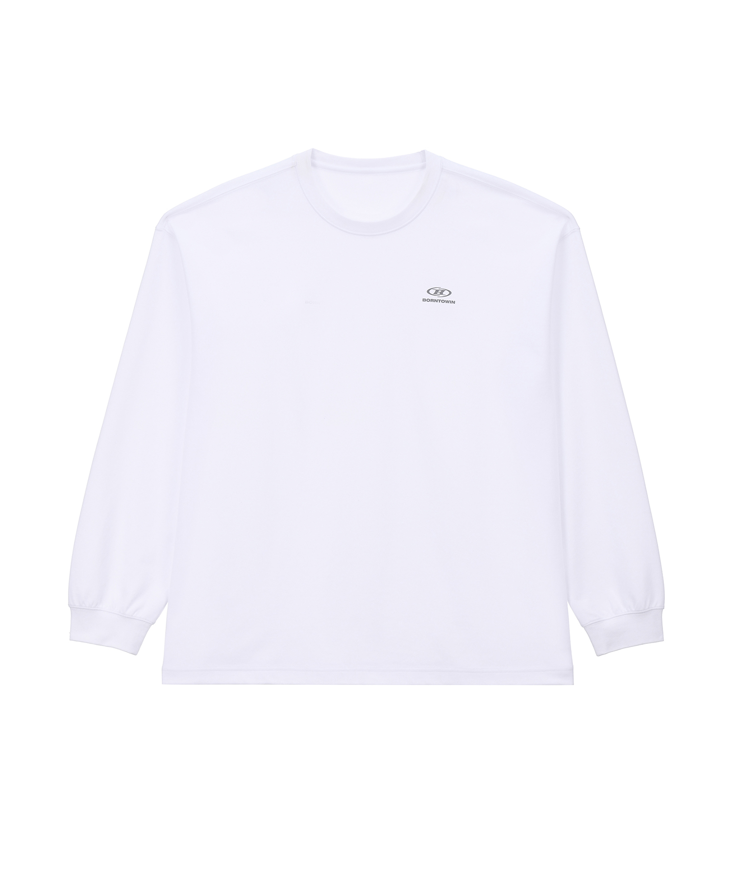 SILVER B LOGO OVER FIT LONG SLEEVE [WHITE]
