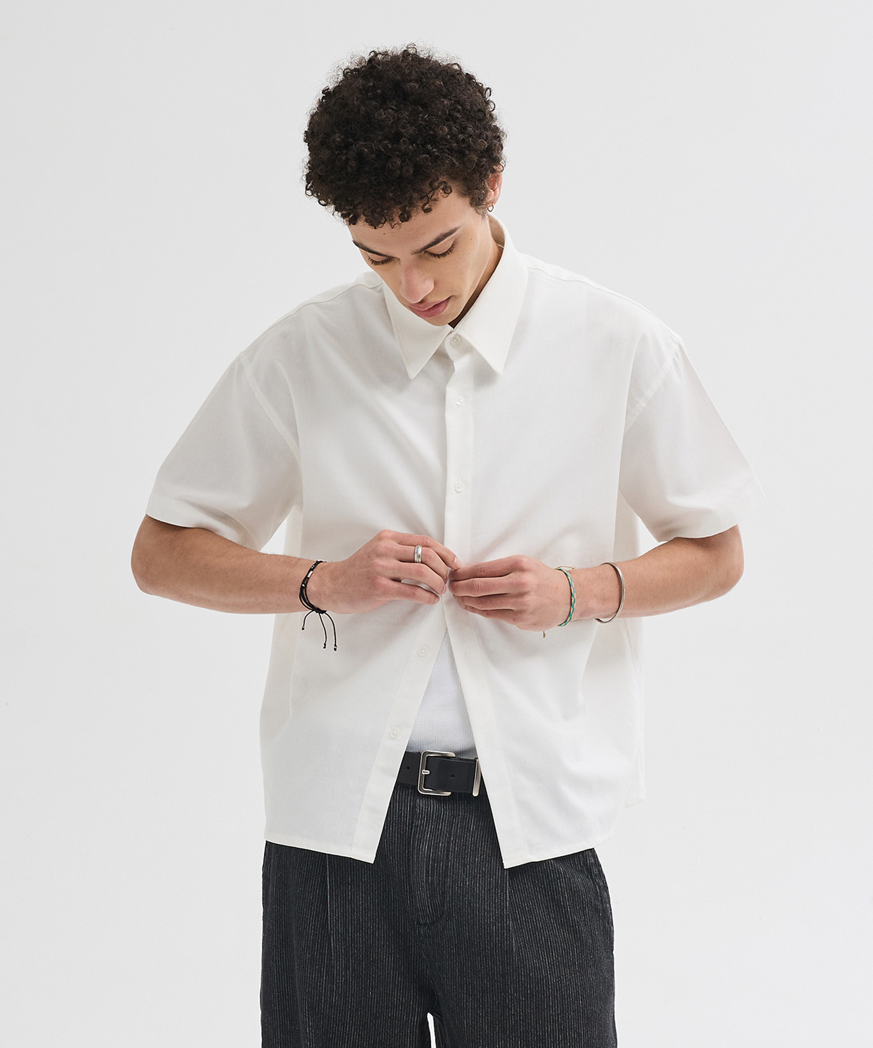 Summer Crop Short Sleeve Shirt [White]