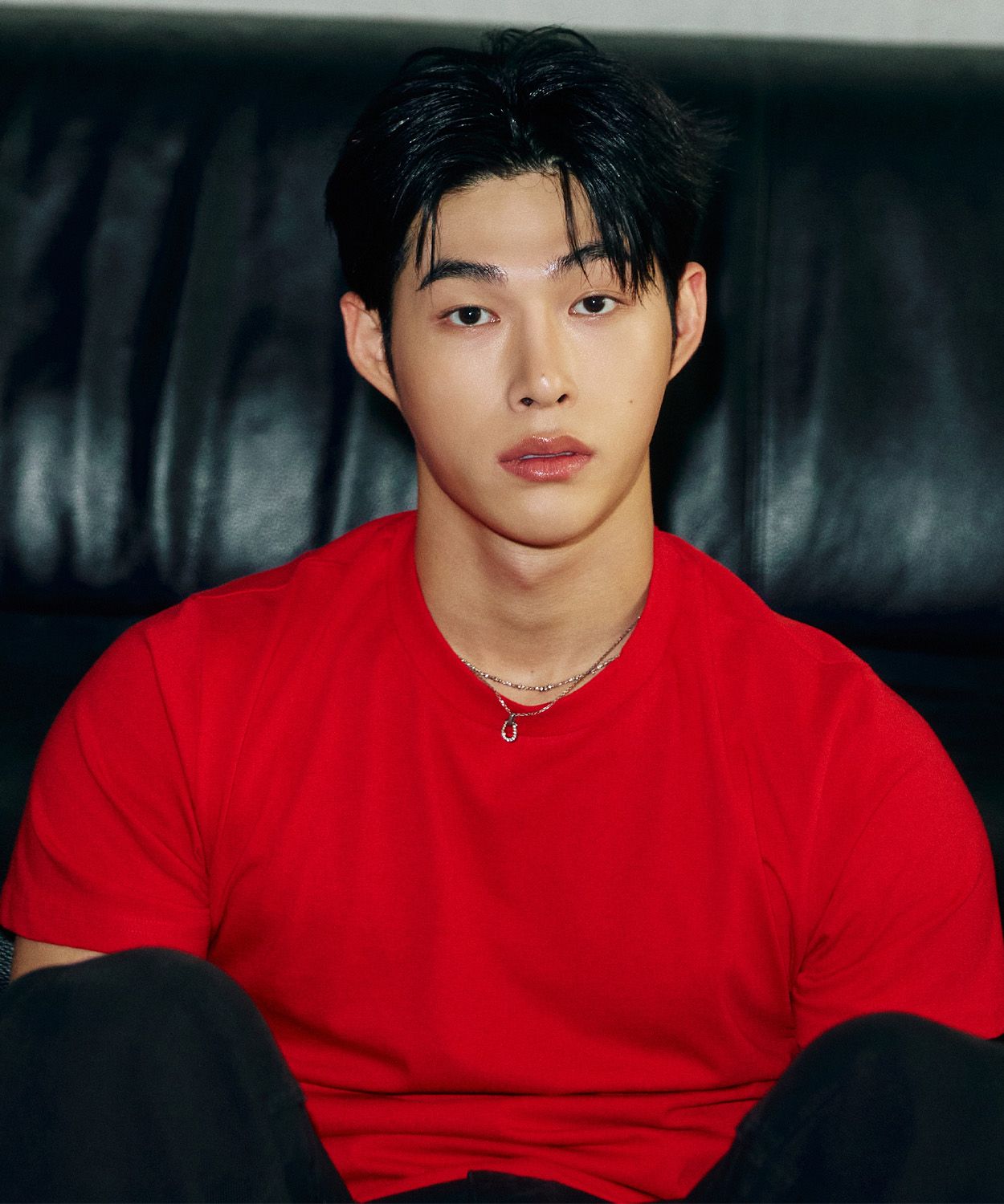 90s Vintage Fit Washed T-shirt [Red]