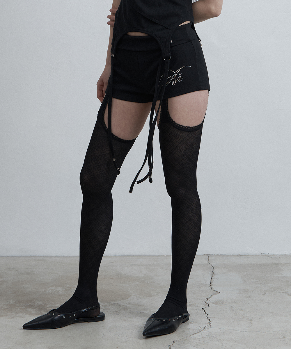 FOLDING HIP LOGO SHORTS BLACK