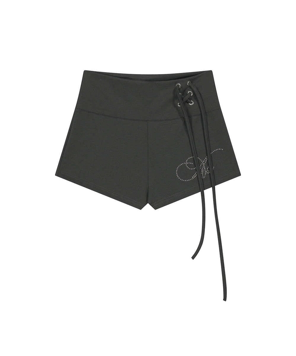 FOLDING HIP LOGO SHORTS CHARCOAL
