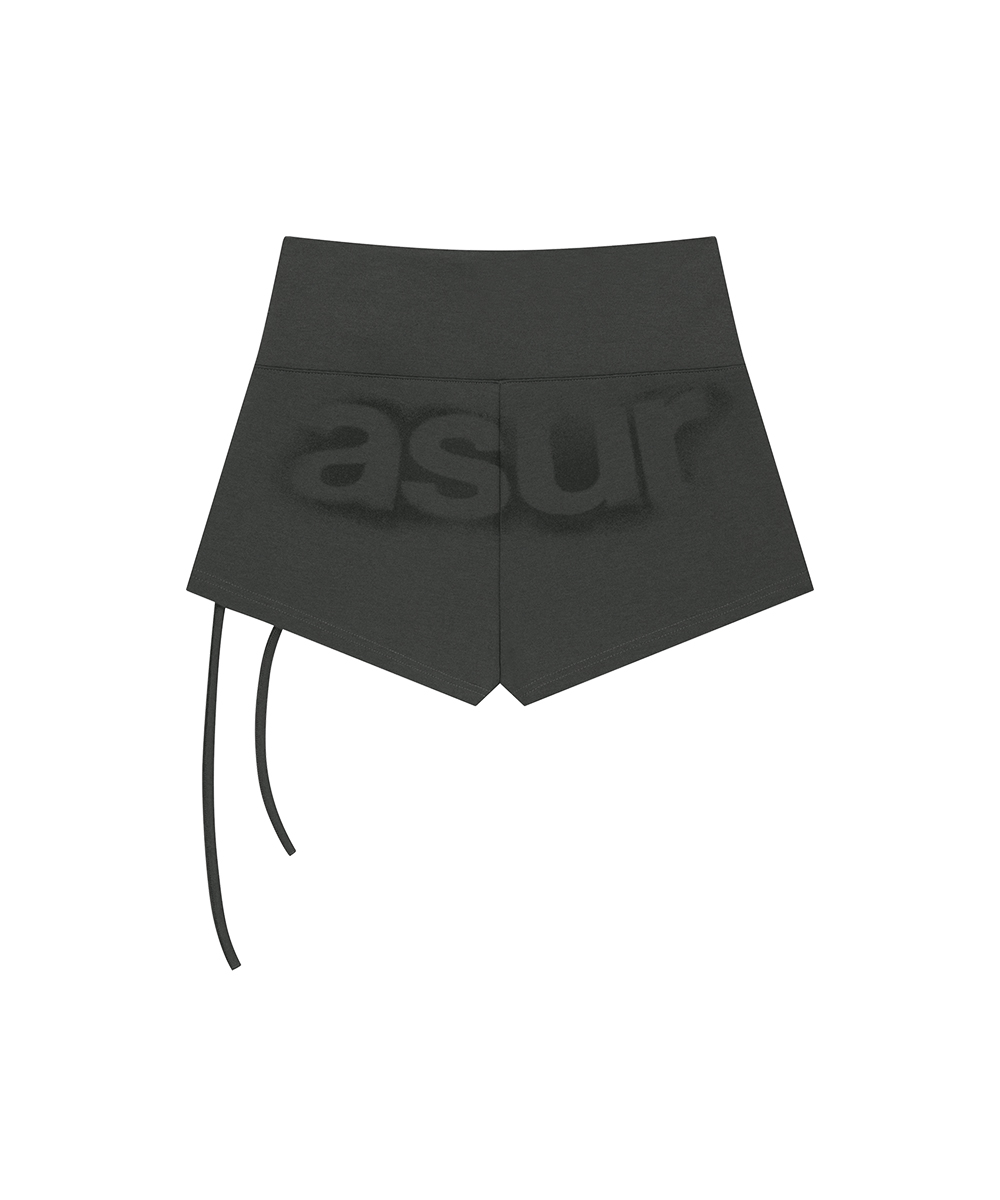FOLDING HIP LOGO SHORTS CHARCOAL