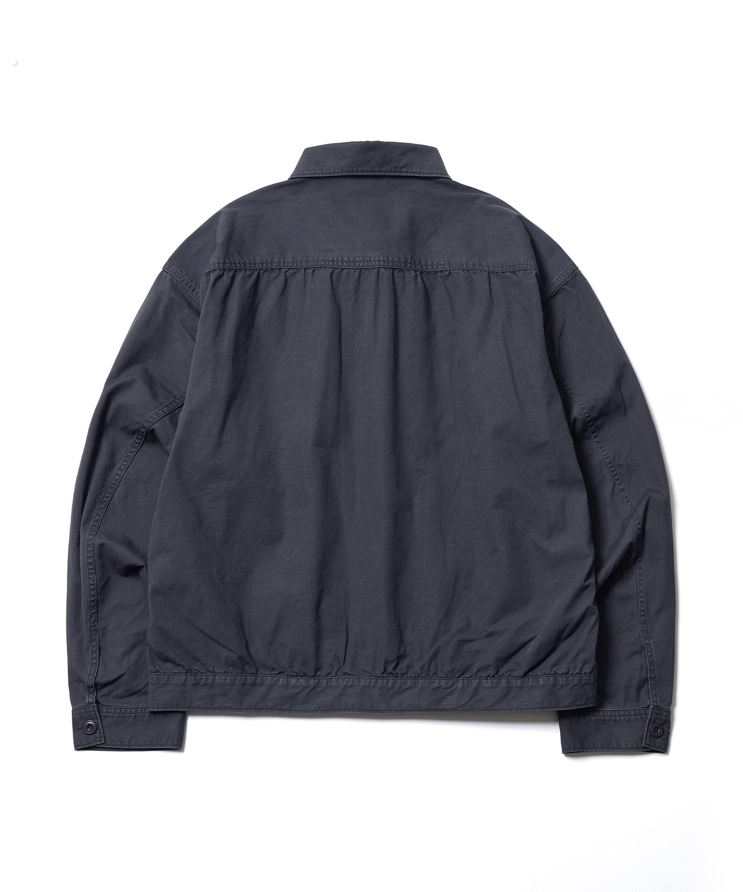 SHIRRING TRUCKER JACKET (DARK NAVY)