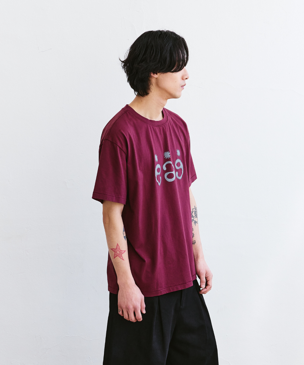 eee Logo Short Sleeve Tee - Deep Burgundy