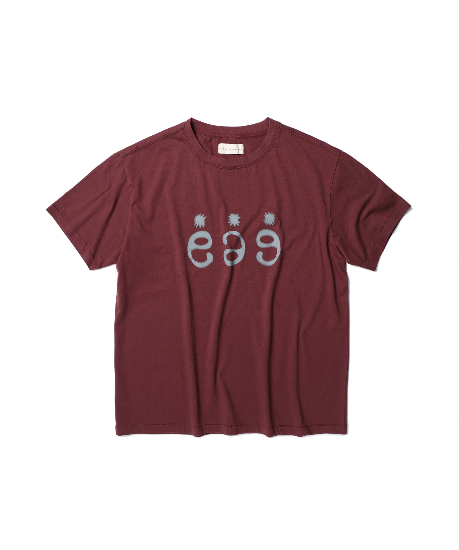 eee Logo Short Sleeve Tee - Deep Burgundy