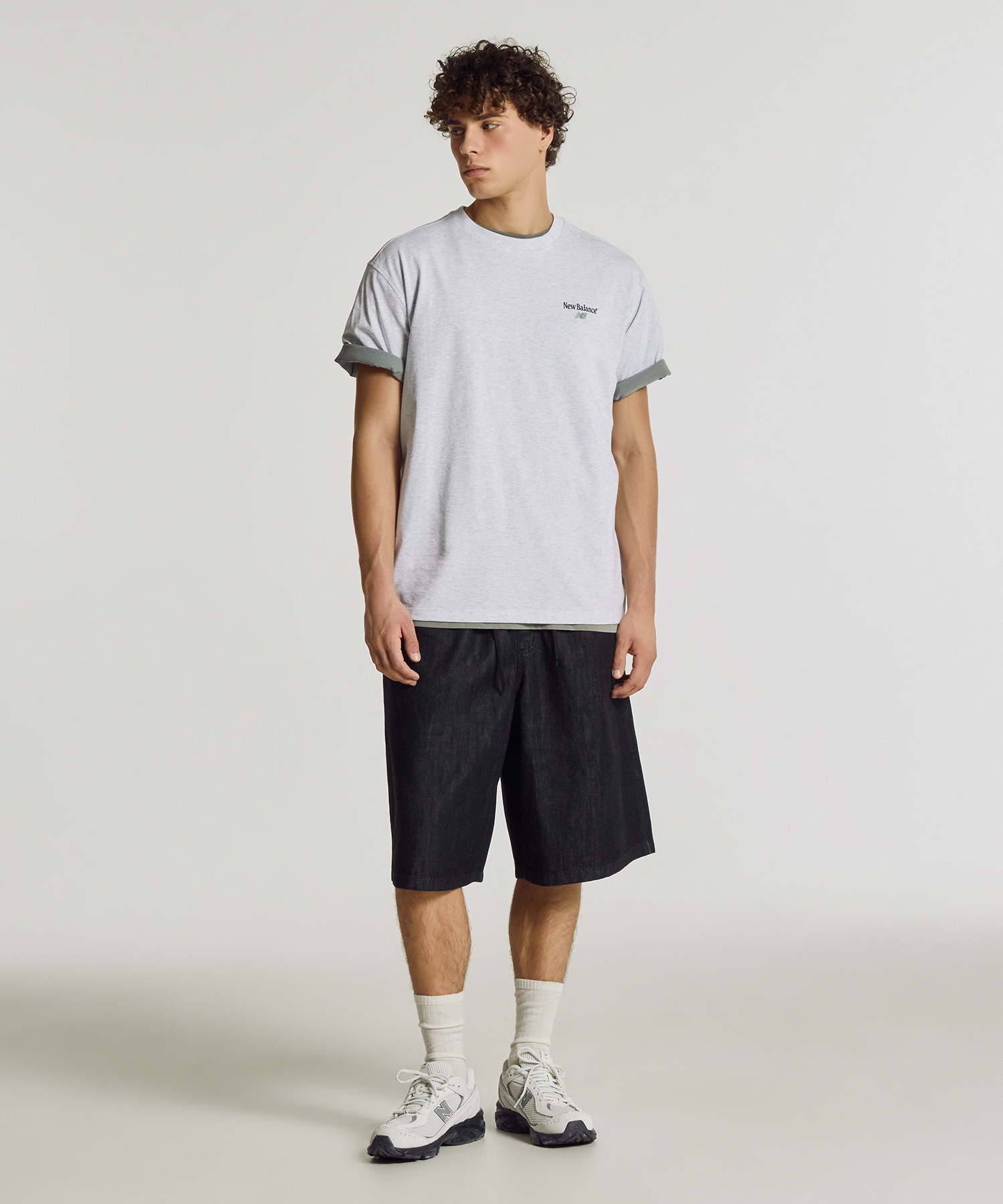NBNEG21503 UNI NB Friends футболка с коротким рукавом Light Gray