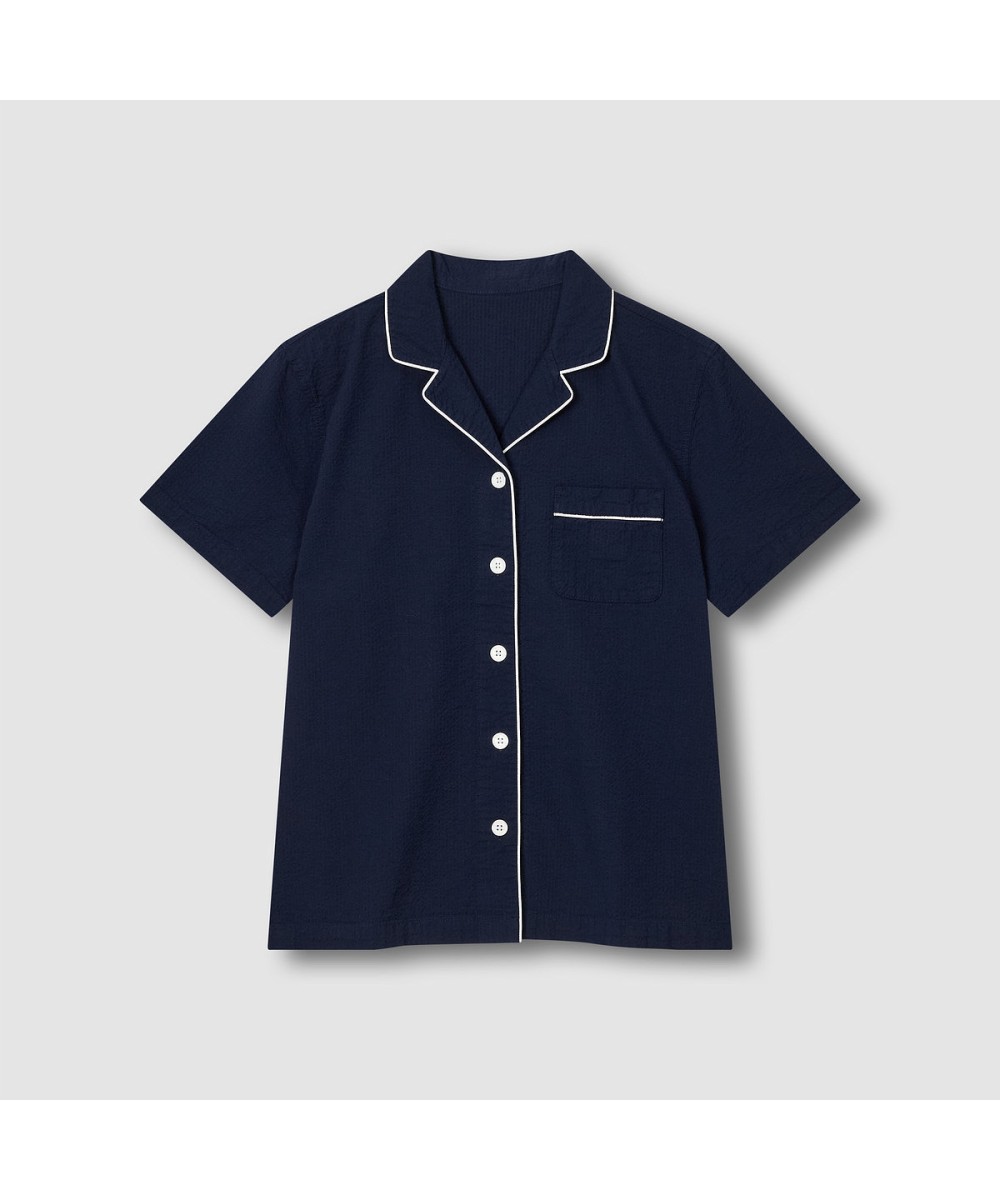 Женская пижама из сирсакера с шортами Navy