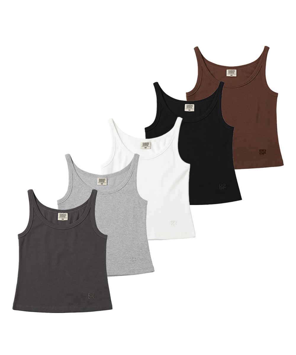 [SET] DGDP SQUARE LOGO Облегающий FIT Кардиган & SLEEVELESS SET