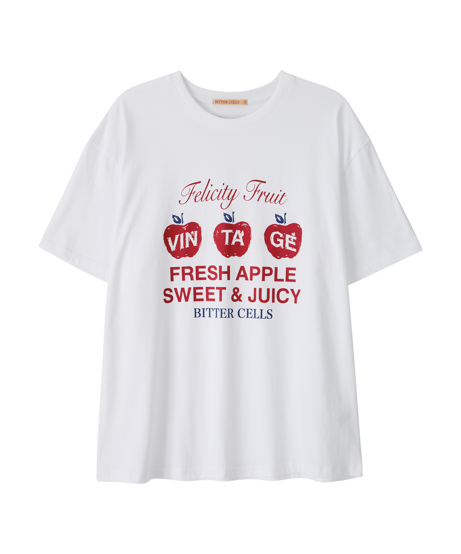 VINTAGE APPLE Футболка-белый