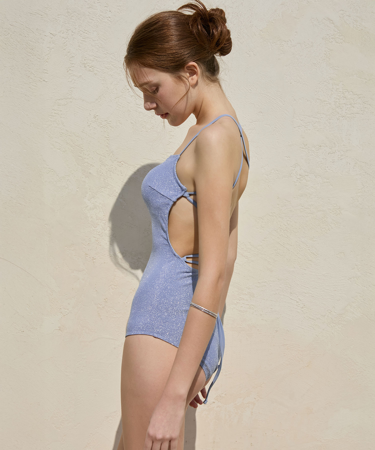 Lua блеск Back ремень Monokini - синий