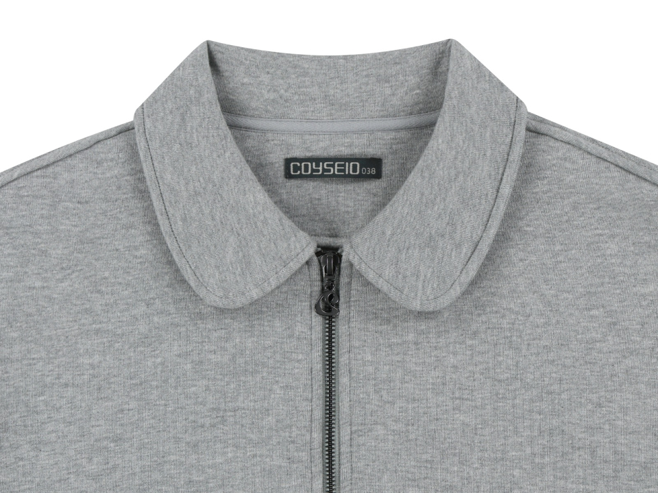 코이세이오 038(COYSEIO 038) 038 ROUND TRACK ZIP-UP MELANGE GREY