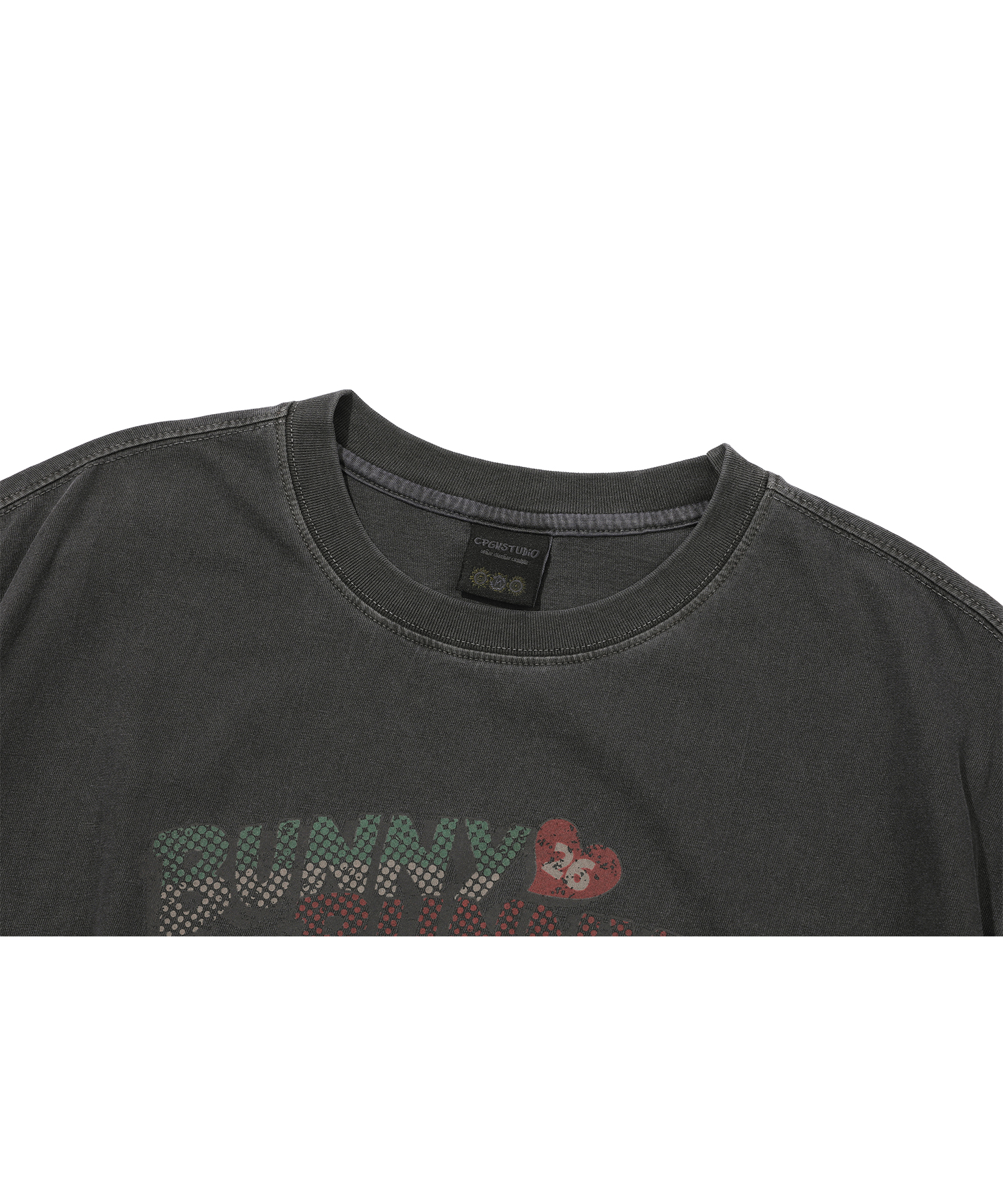 Футболка BUNNYNNY с пигментным окрашиванием Smoke Black