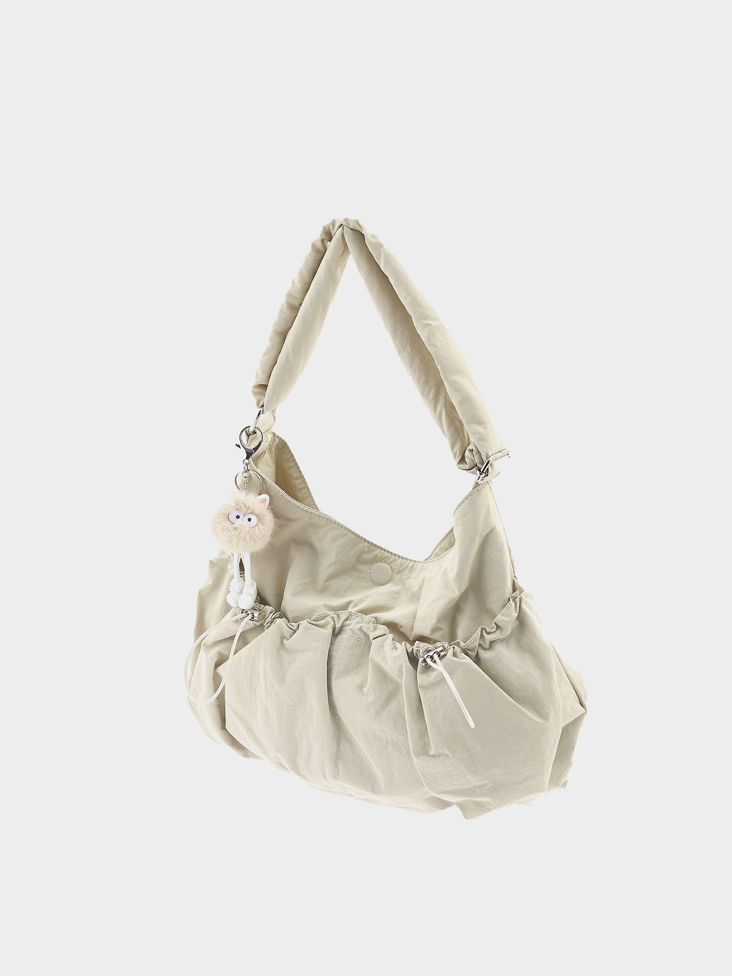 Cozy String Pocket Shoulder Bag_Ivory