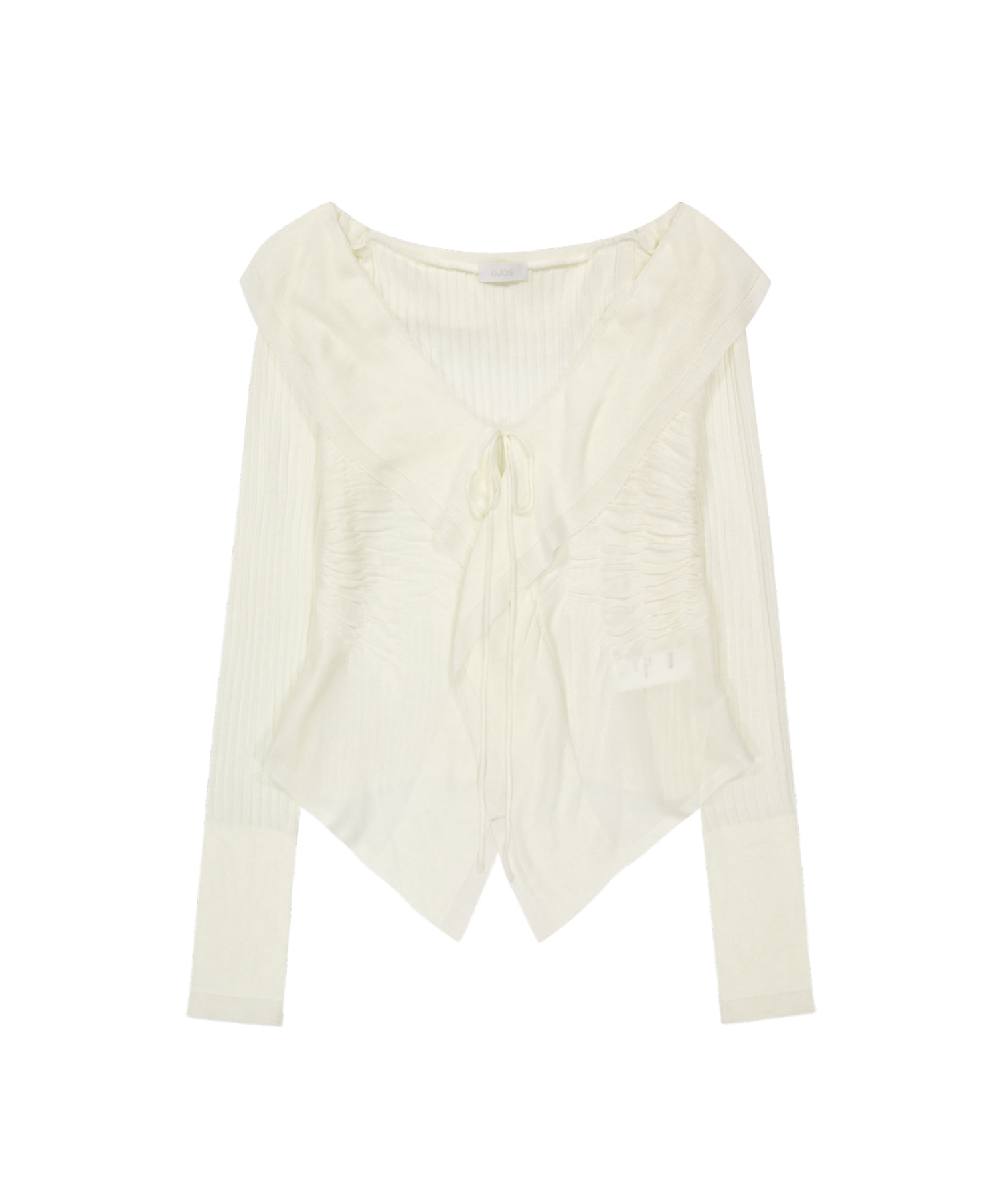 Ruffled Drape кардиган / Ivory
