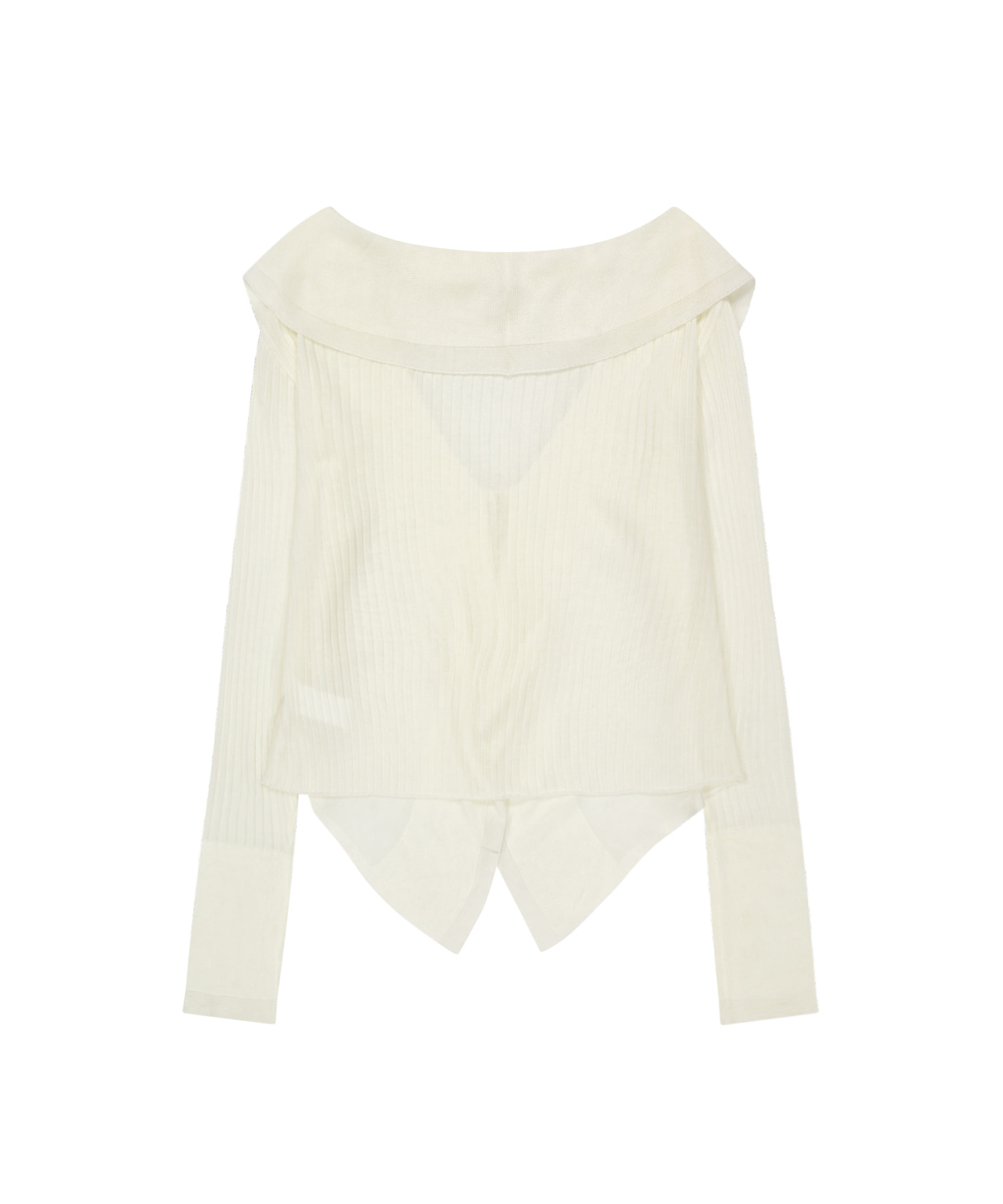 Ruffled Drape кардиган / Ivory
