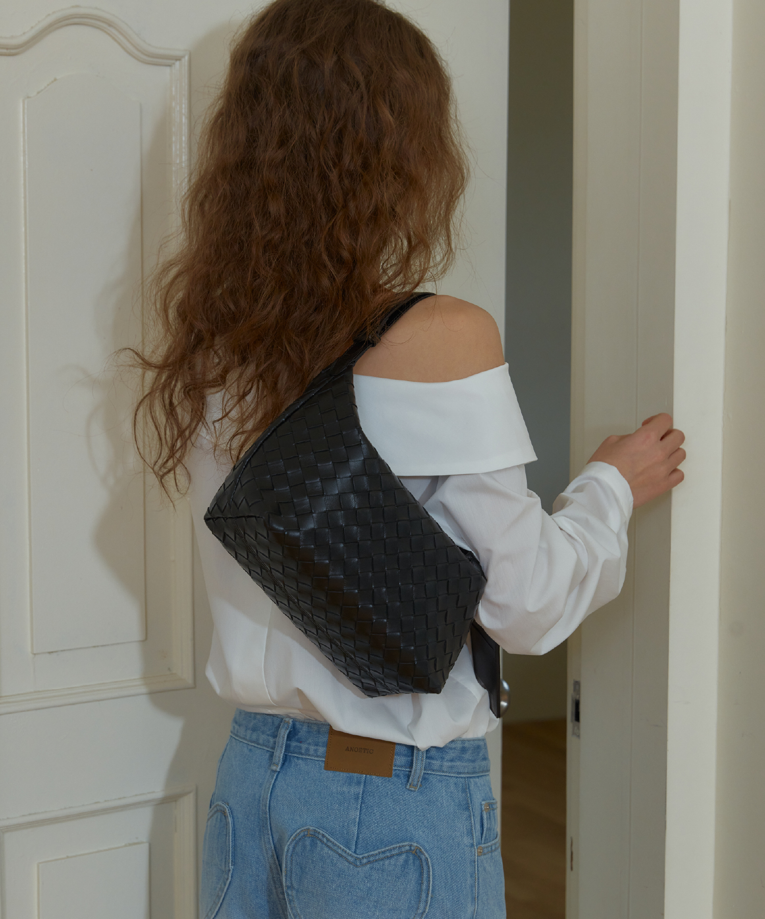 ANC WEAVING MESH MINI BAG_BLACK