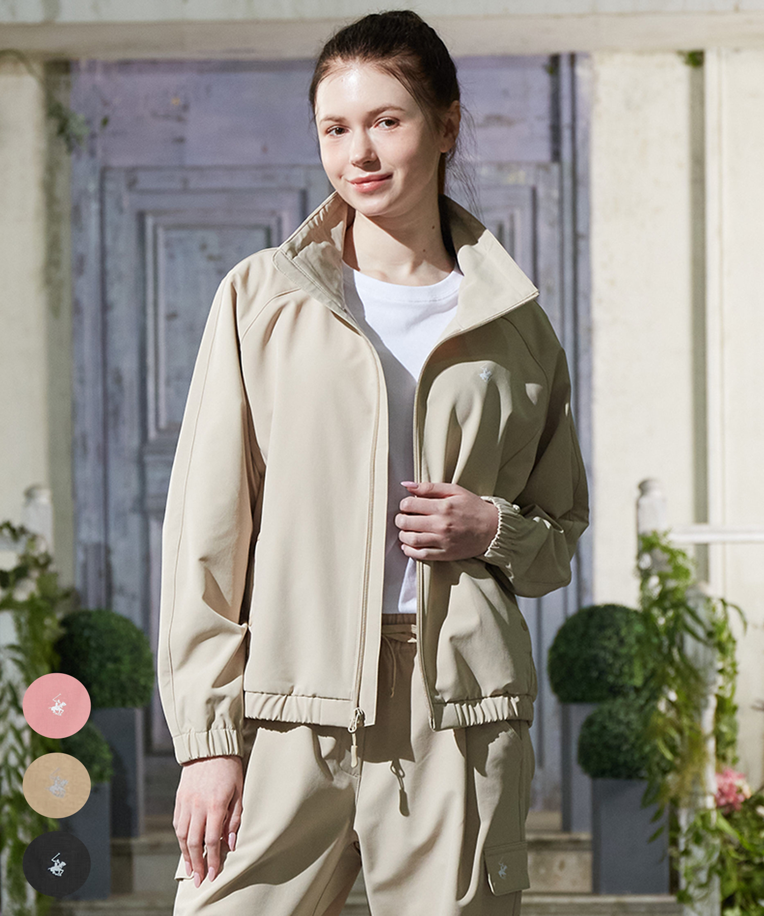 Женский спортивный ветрозащитный костюм 3Color JS022