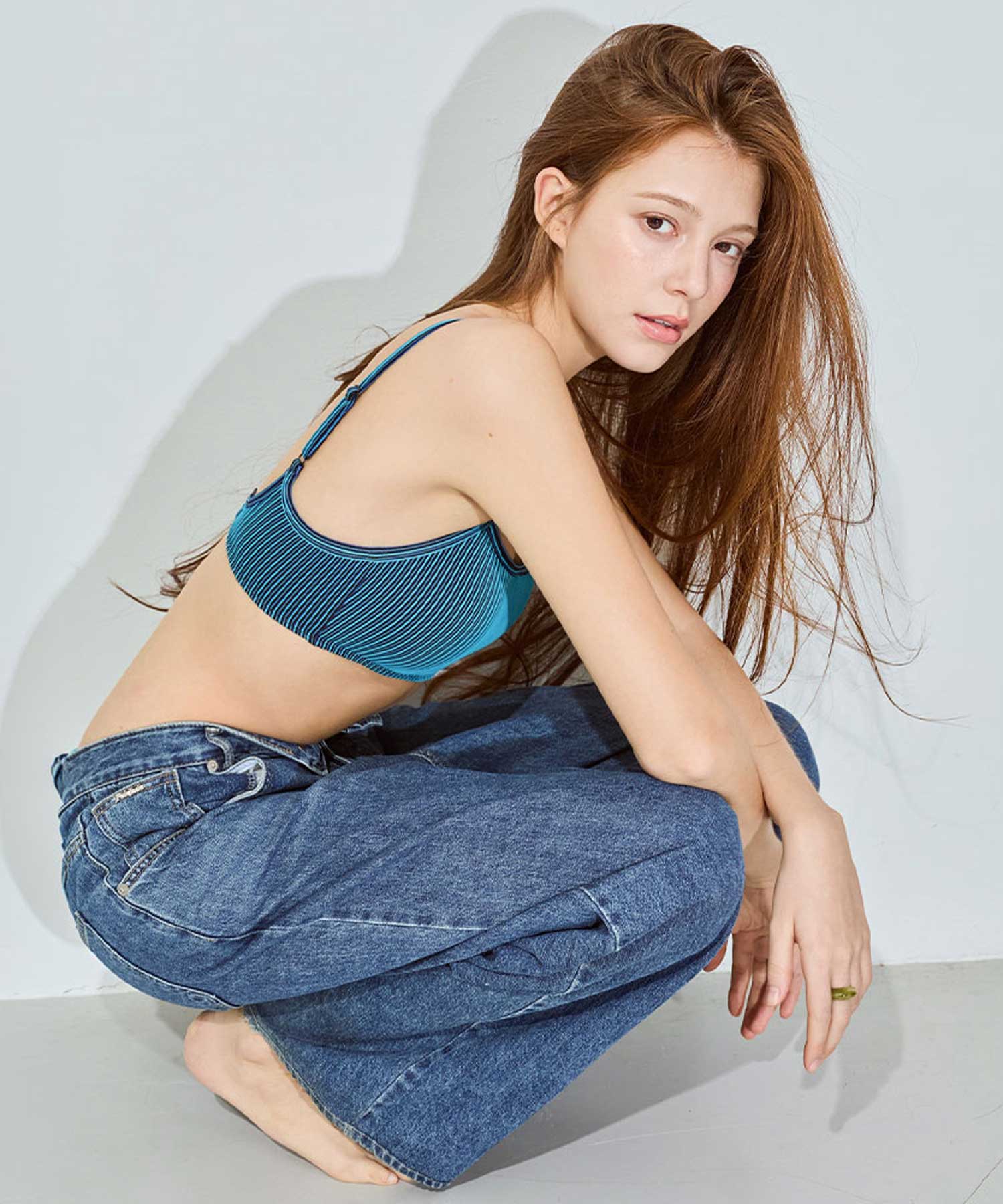 Sole Bi Color Rib в полоску Bikini - синий
