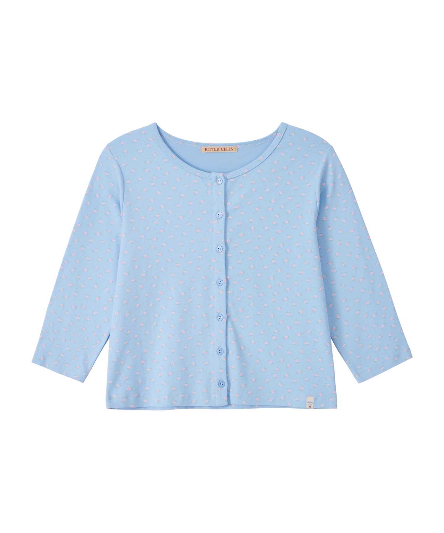Essential 3/4 Sleeve Cardigan-Sky Blue