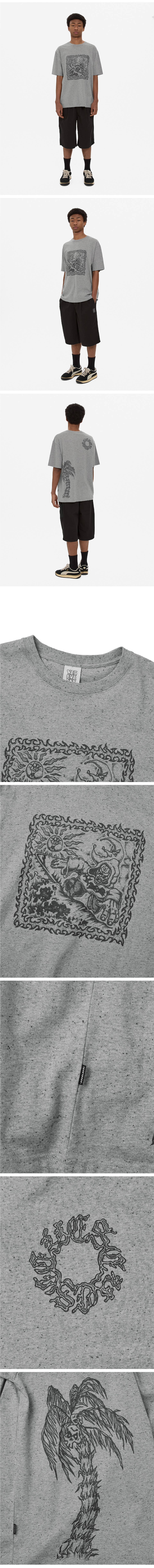 Y.E.S Spikewave Tee Grey