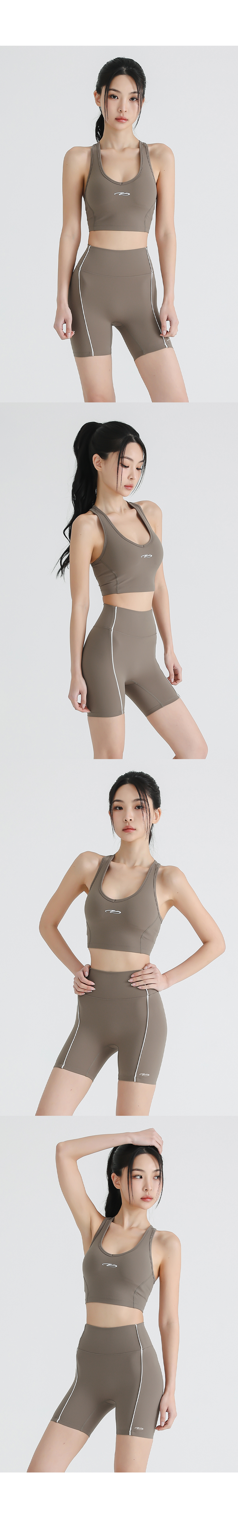 HIGH TENSION PIPING BIKER SHORTS 3.5