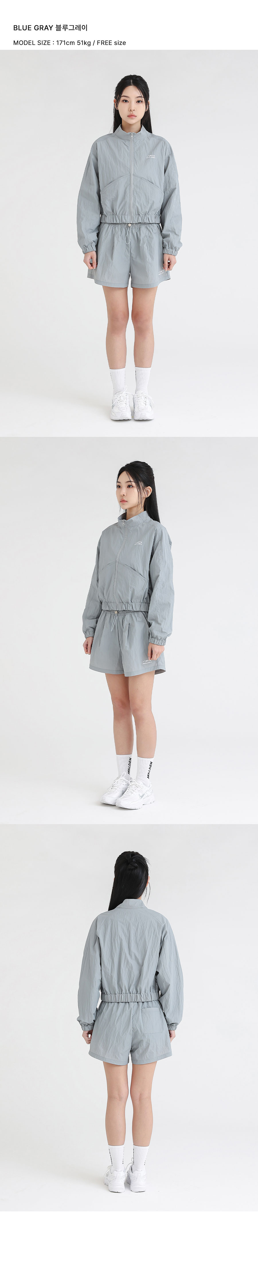 NYLON CROP TRACK JACKET