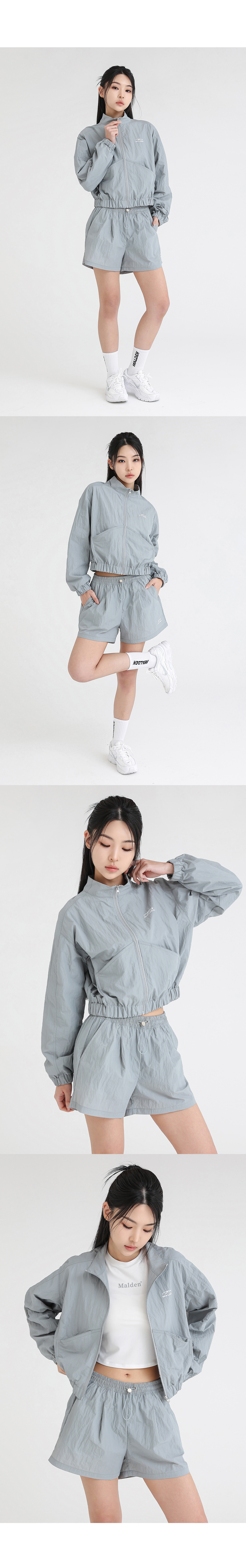 NYLON CROP TRACK JACKET