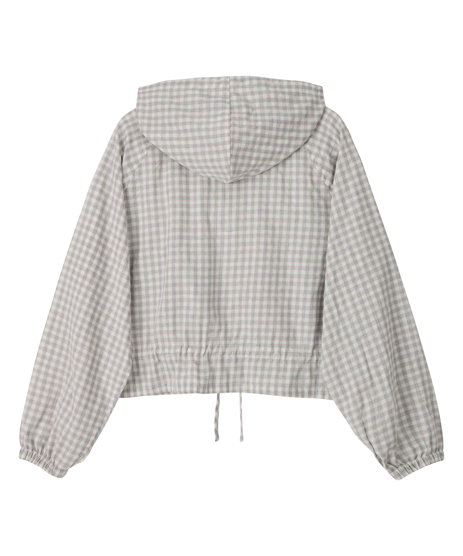 Cindy Hoodie Crop Shirt Jacket-Grey