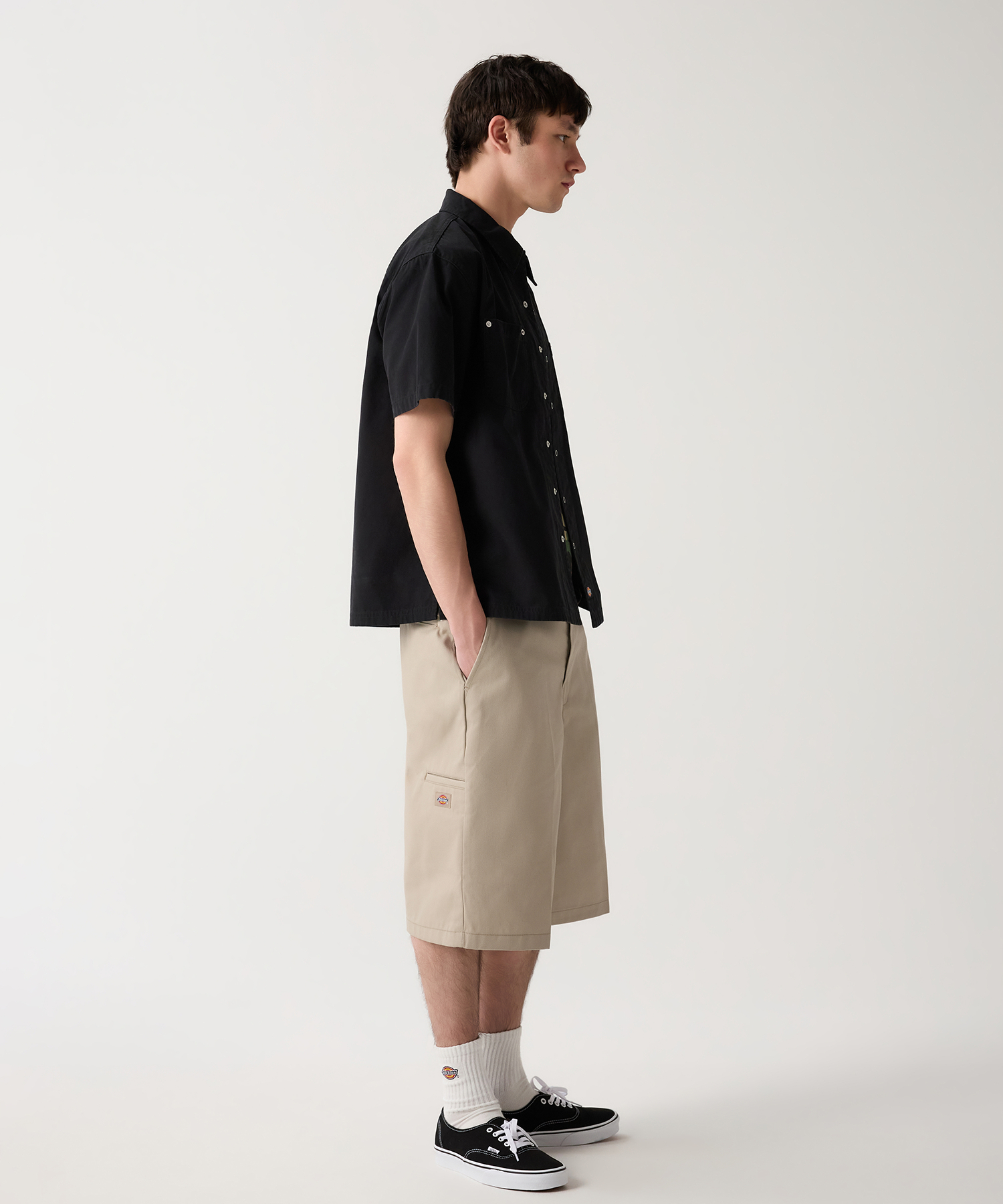 Свободные рабочие шорты 42283 Khaki Gray