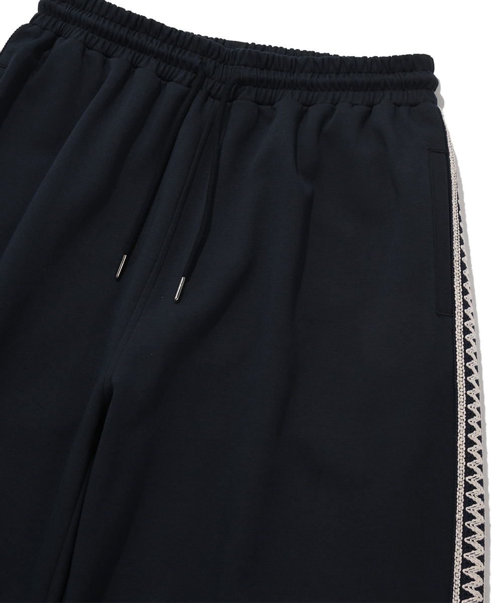 премиум Side вышитые Line Широкие Track брюки[NAVY]