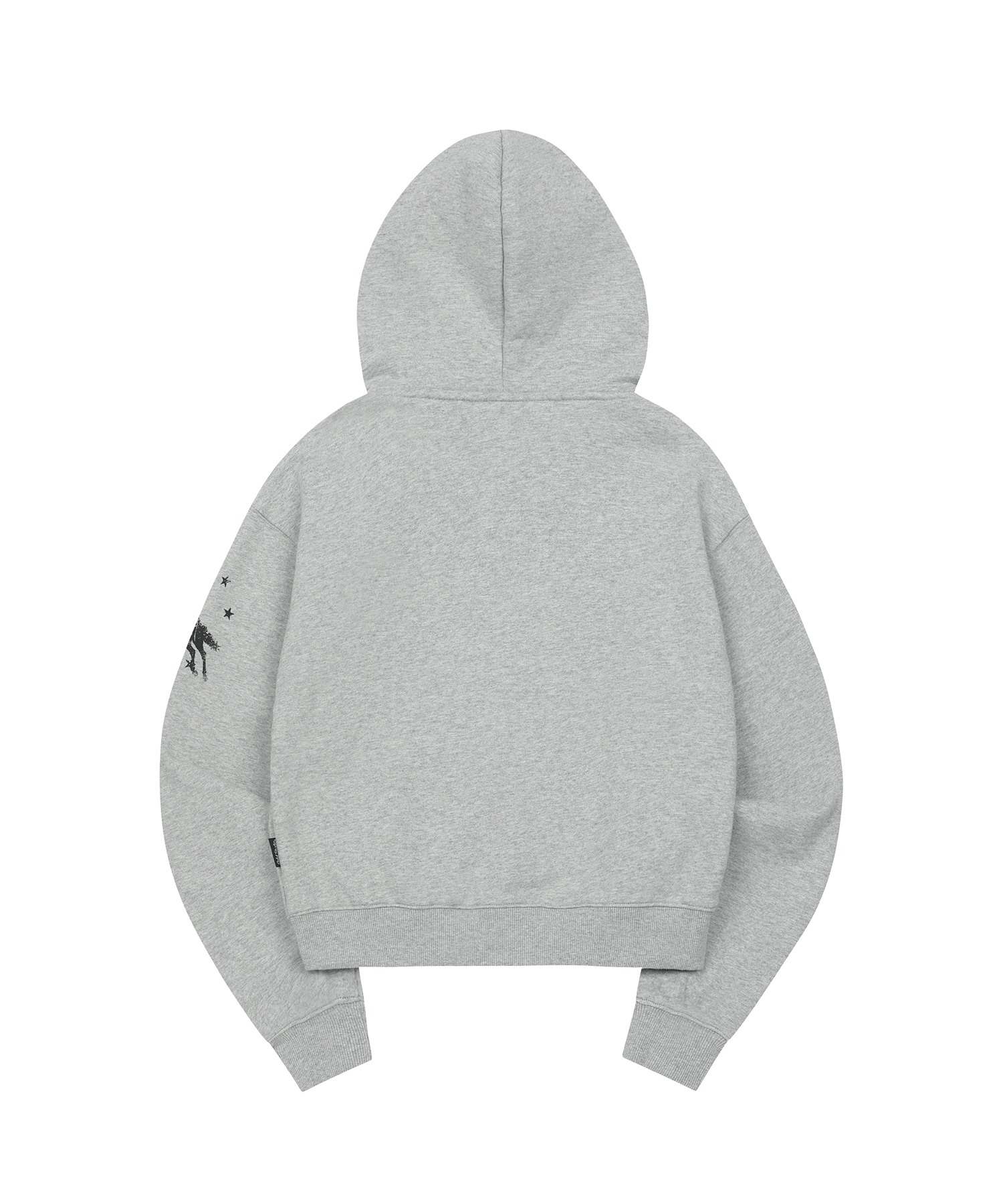__CODE_0__ Graphic вышитые Crop Zip-up Hoodie - MELANGE GARY