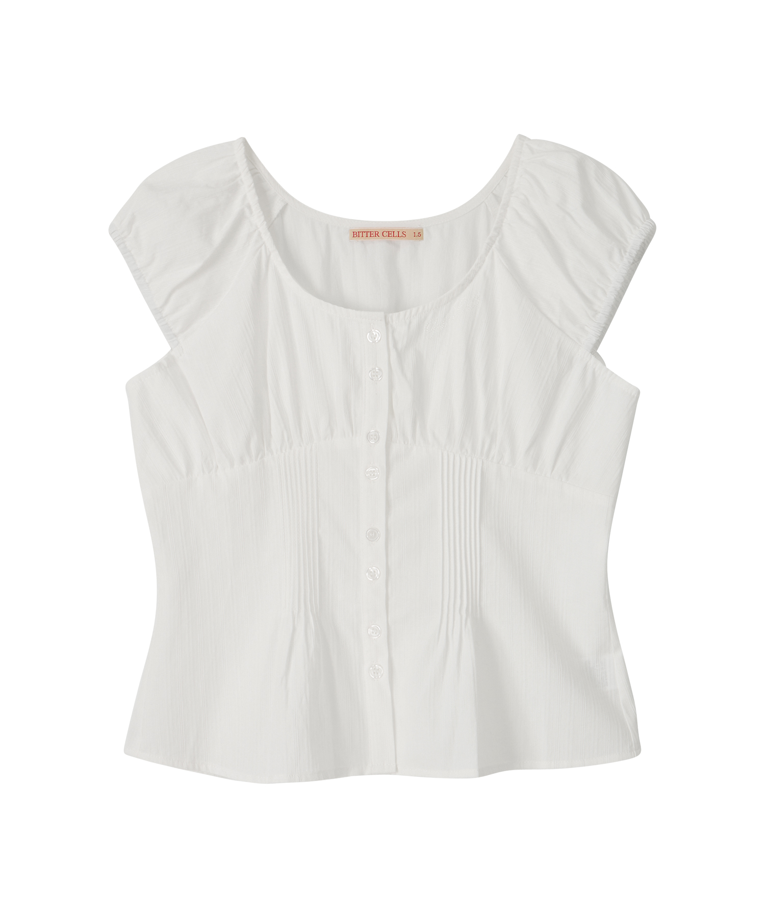 Ivy Puff Cap Blouse-Ivory