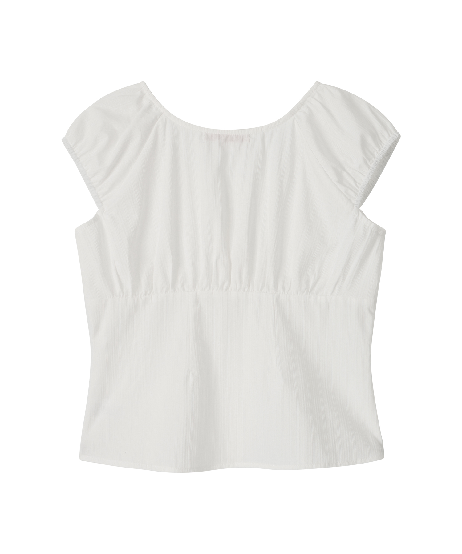 Ivy Puff Cap Blouse-Ivory