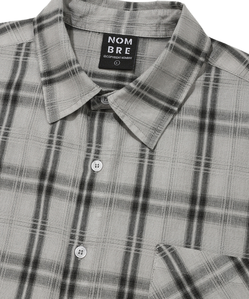Signature Check Short Sleeve Shirt [Gray] thumbnail 4