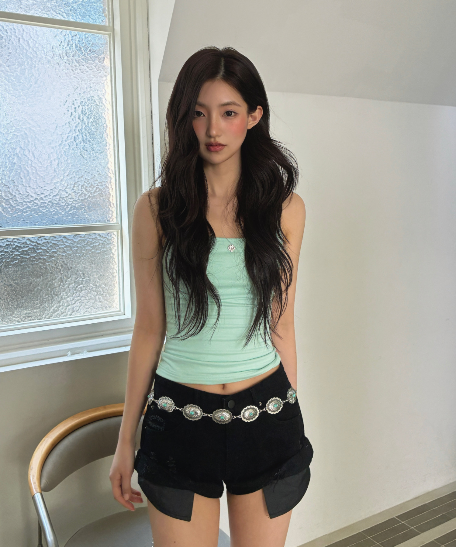 Hug symbol pendant cap sleeveless - MINT