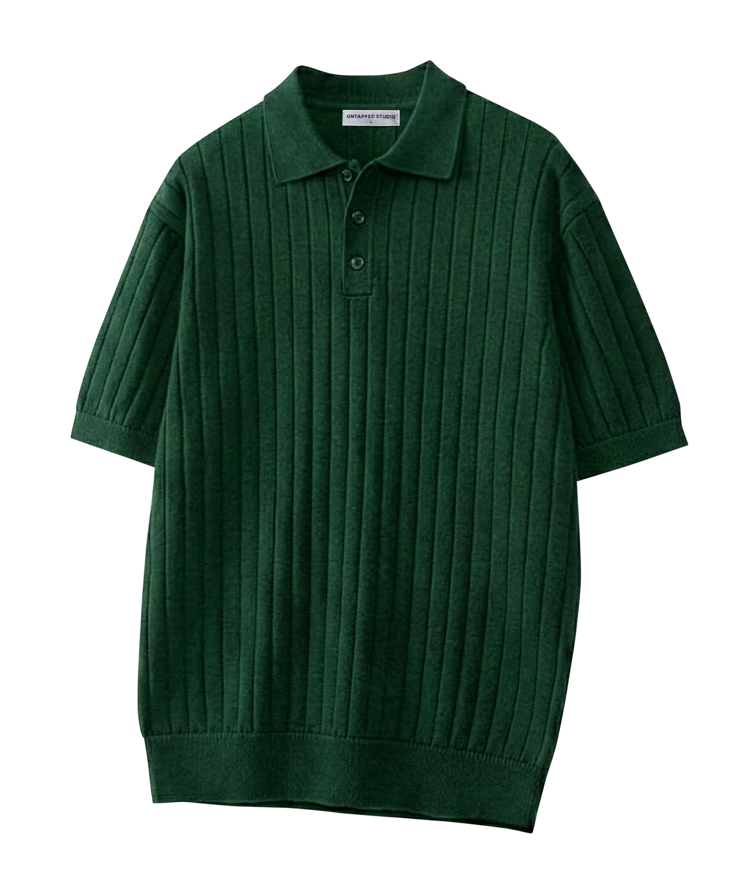 Washable Cool Cotton Рифлёный С короткими рукавами Воротниковое вязаное 5COLOR