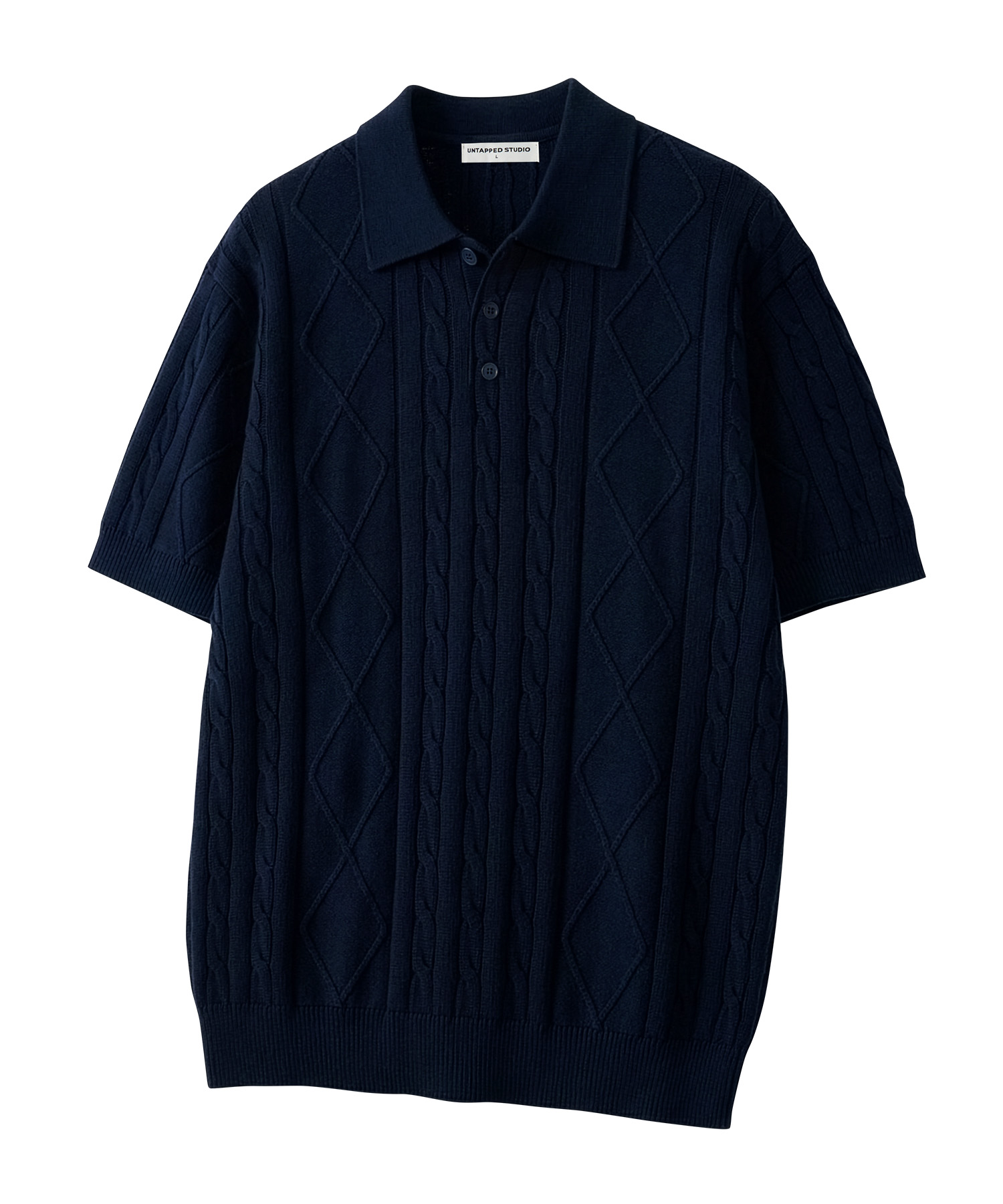 Washable Cool Cotton Aran Cable С короткими рукавами Воротниковое вязаное 4 COLOR
