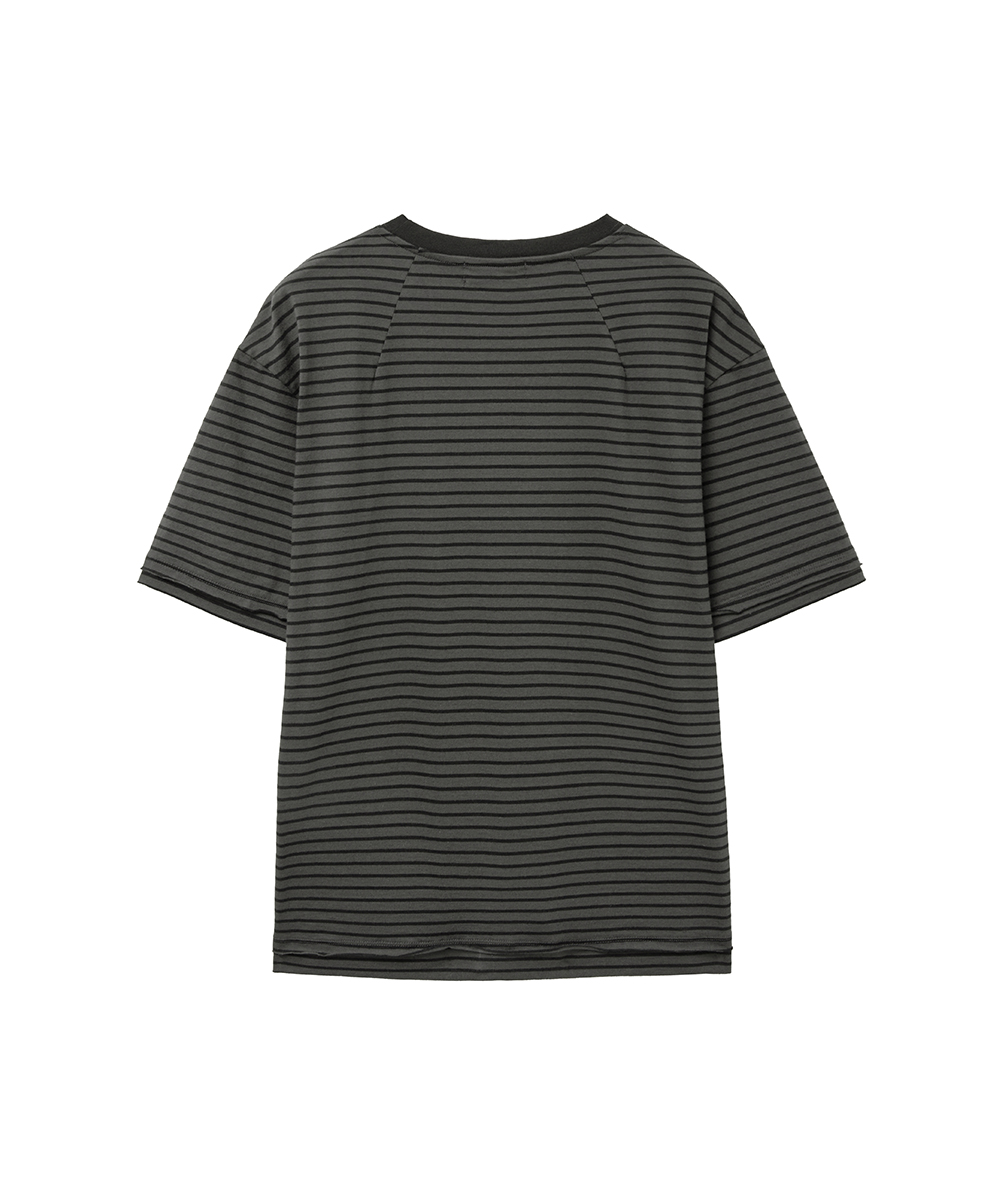 Darted stripe С короткими рукавами чёрный