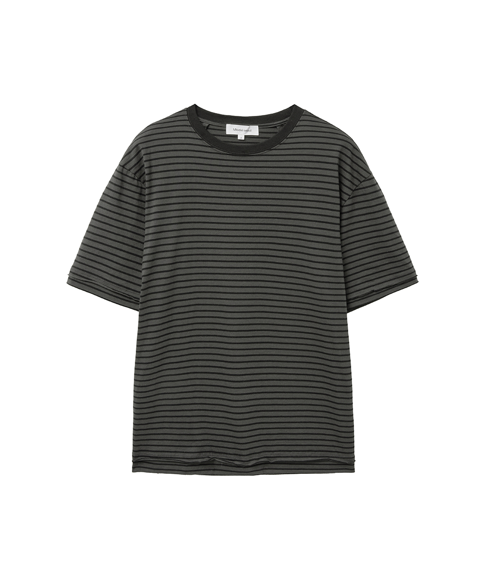 Darted stripe С короткими рукавами чёрный