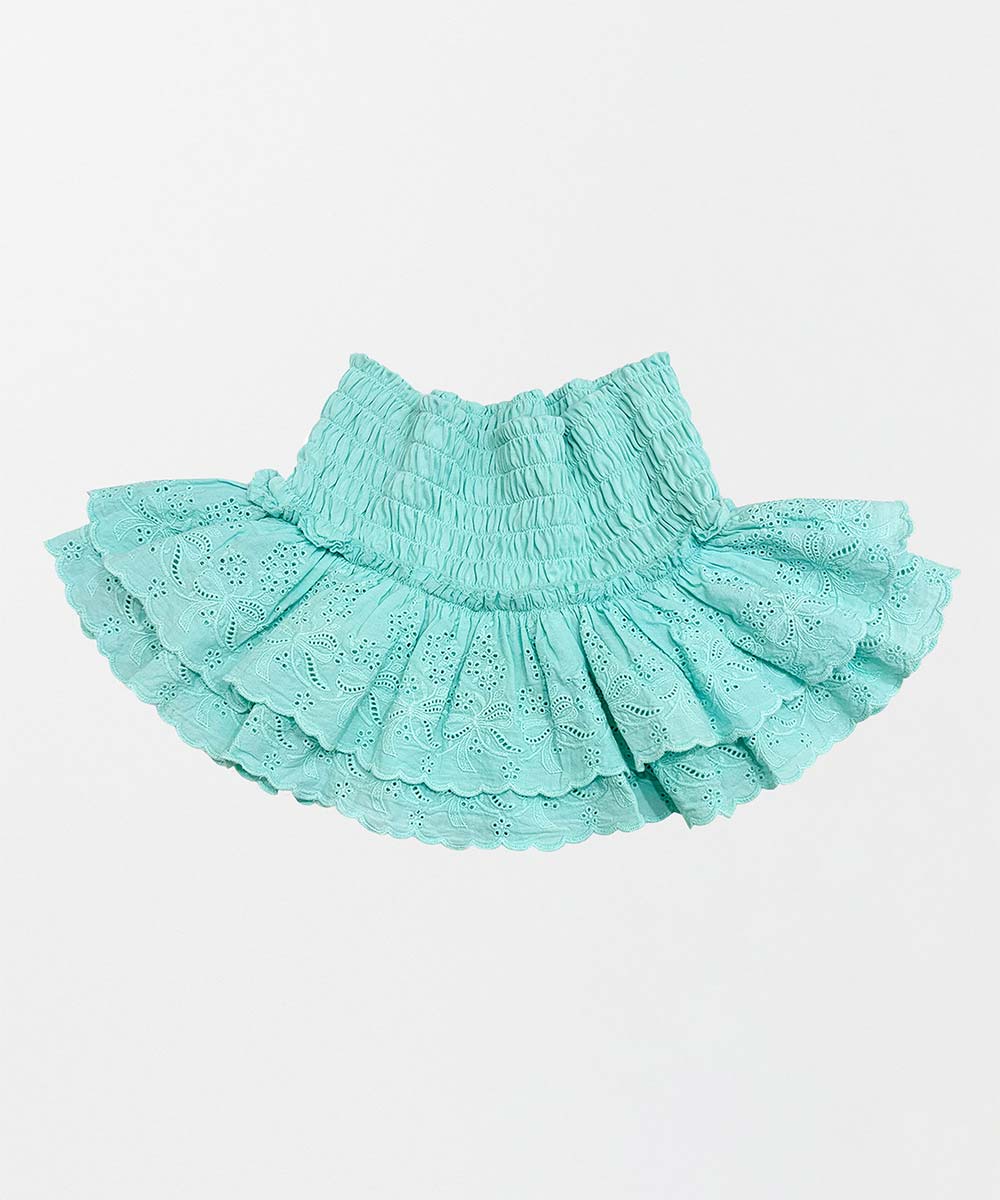 Eyelet Tutu Mini Skort Mint