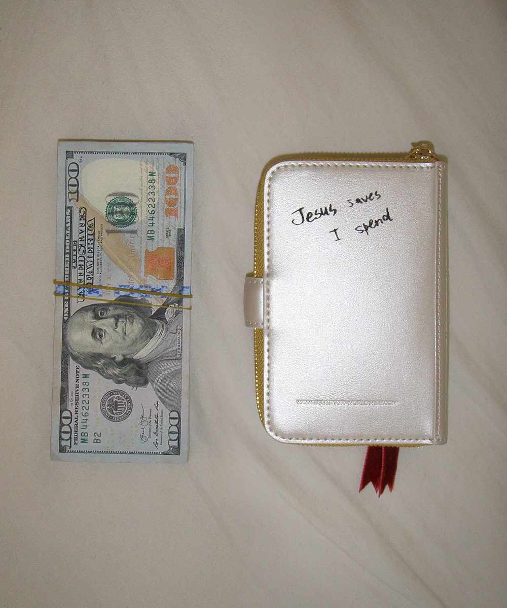 Sinner Wallet Metallic слоновая кость