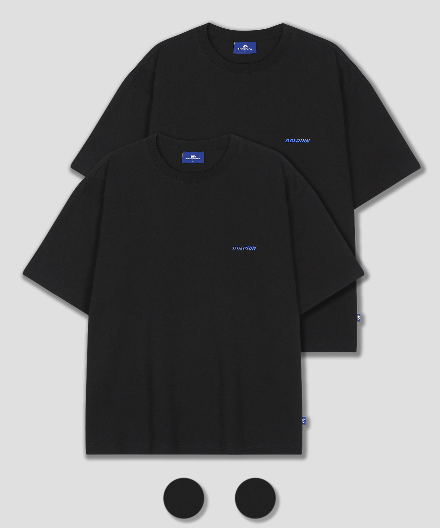 DOLPHIN EMBROIDERY LOGO HALF SLEEVE ФутболкаS 2PACKAGE