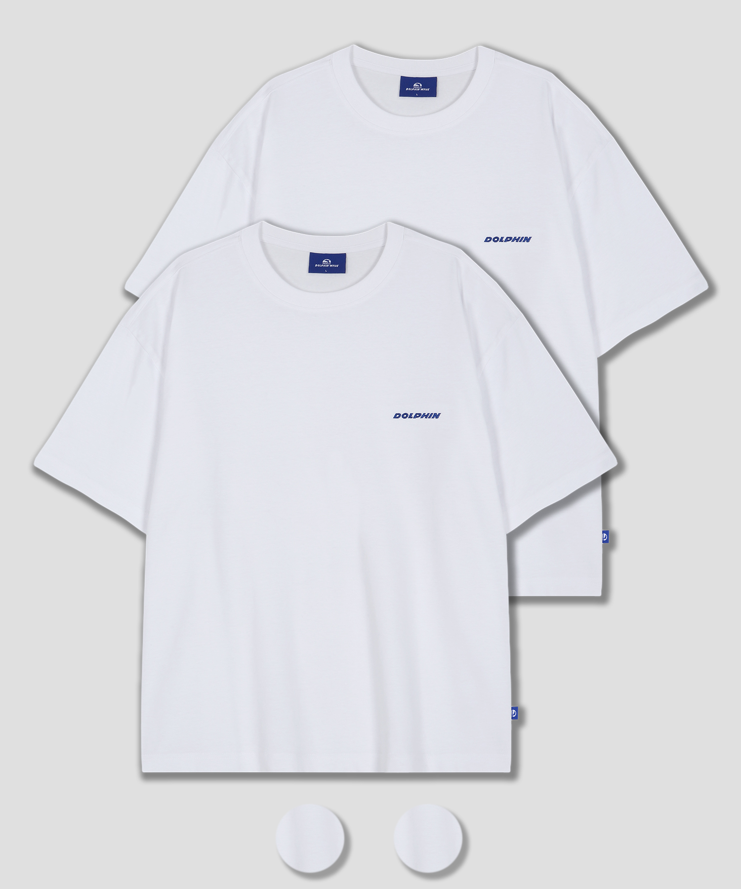 DOLPHIN EMBROIDERY LOGO HALF SLEEVE ФутболкаS 2PACKAGE